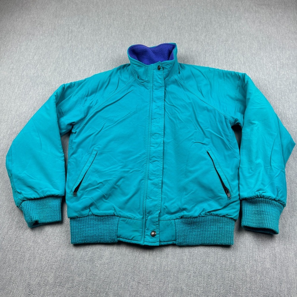 Vintage REI Jacket Womens 10‎ Blue Goretex Windbreaker Fleece Lined Made in USA